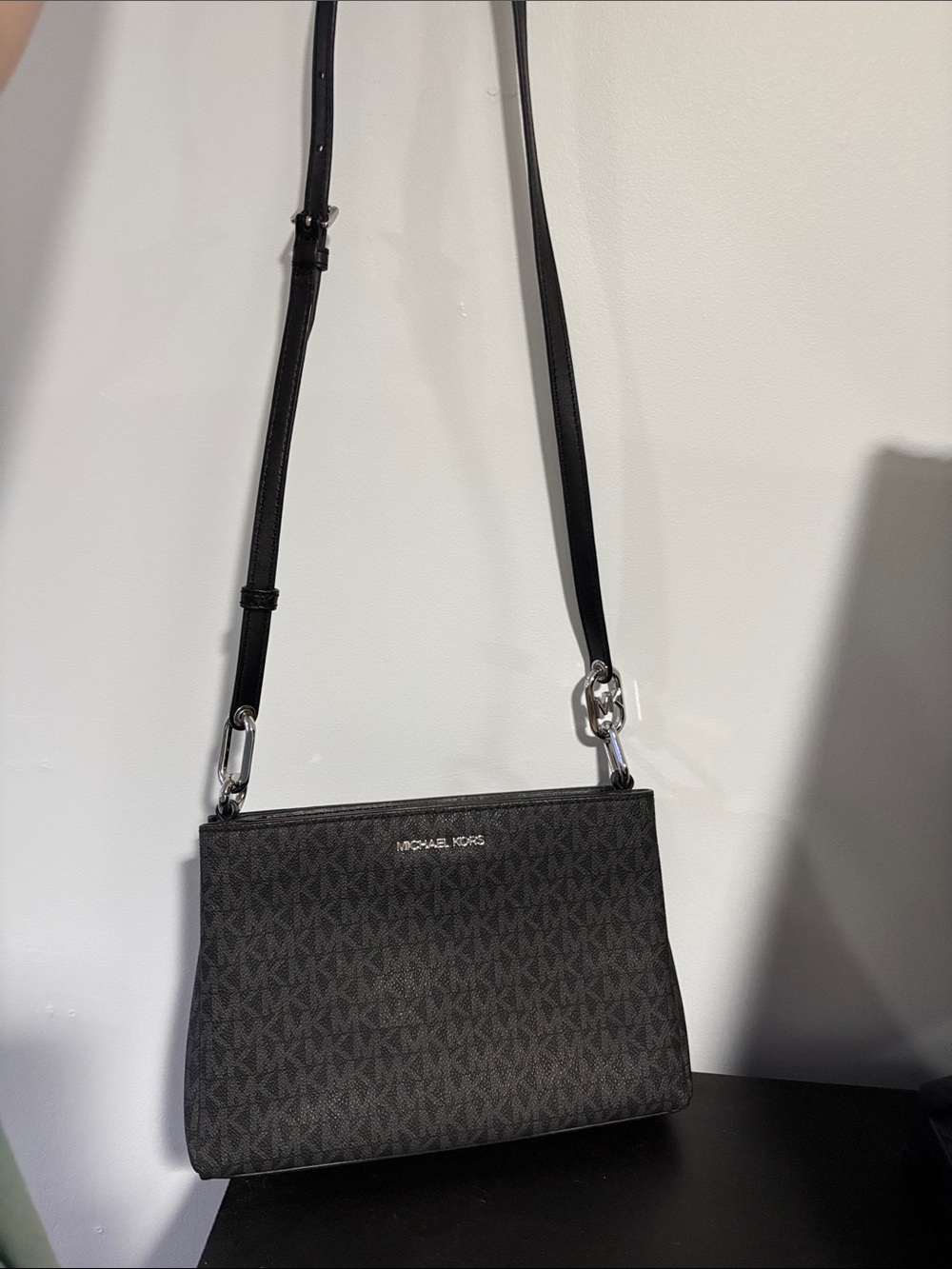 Michael Kors Black Signature MK Crossbody Bag